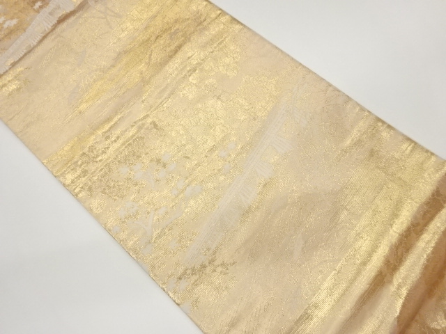 京名所嵐山風景模様織出し袋帯